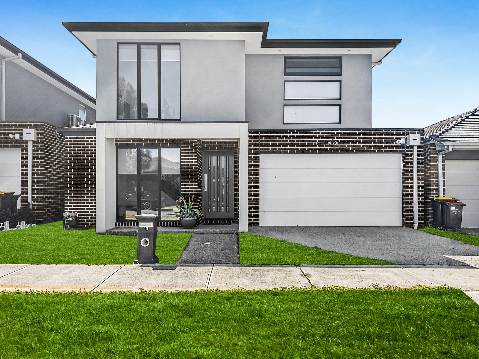 Enhanced exterior real estate photograph